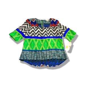 Gianni Bini | GB | NWT Pretty Colorful Boho Print Top (SIZE S)